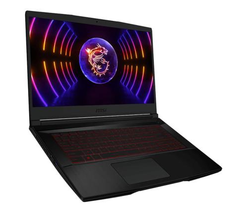 MSI Thin GF63 12V, 15,6'' FHD, 144 Hz, i5, 16 GB, 512 GB, RTX 4050, must - Sülearvuti