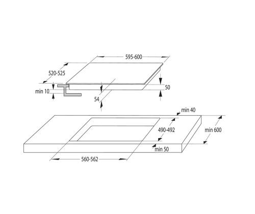 Hisense, laius 59.5 cm, must - Integreeritav induktsioonpliidiplaat