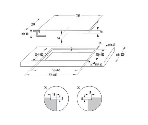 Hisense, laius 79,5 cm, must - Integreeritav induktsioonpliidiplaat