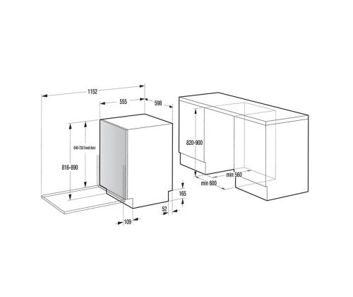 Hisense, 16 nõudekomplekti - Integreeritav nõudepesumasin