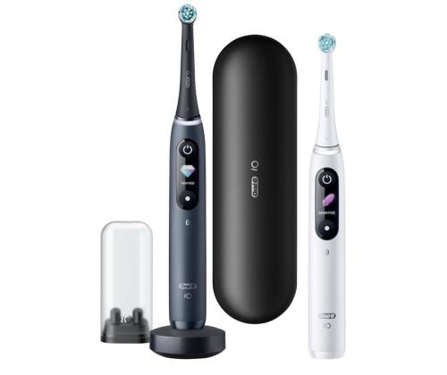 Braun Oral-B iO 8 Duo, 2 tk, must/valge - Elektriliste Hambaharjade komplekt