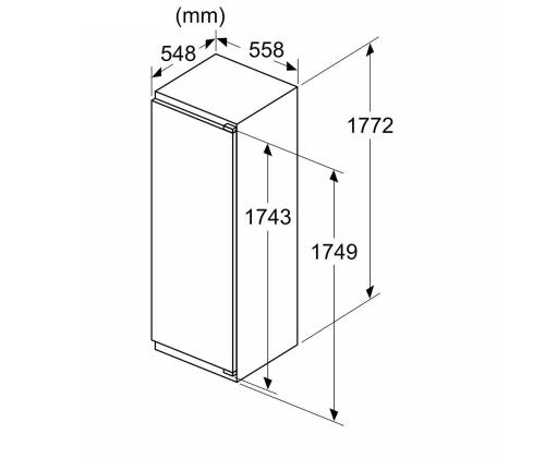 Bosch, Seeria 6, 310 L, kõrgus 178 cm - Integreeritav jahekapp