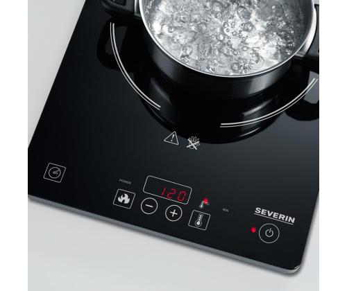 Severin, 2000 W, must - Induktsioonlauapliit 1 keedualaga