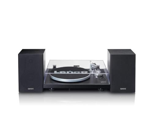 Lenco LS-500, must - Vinüülplaadimängija kõlaritega