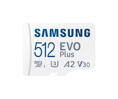 Samsung EVO Plus, microSDXC, 512 GB, valge - Mälukaart ja adapter