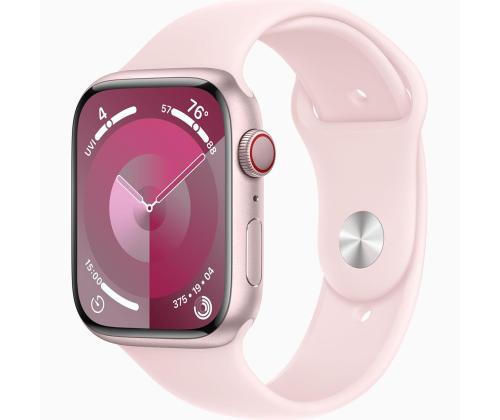 Apple Watch Series 9 GPS + Cellular, 45 mm, Sport Band, M/L, roosa - Nutikell