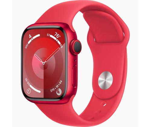 Apple Watch Series 9 GPS + Cellular, 41 mm, Sport Band, S/M, punane - Nutikell