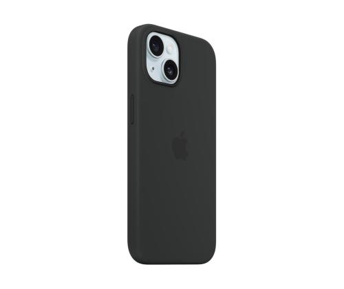 Apple Silicone Case with Magsafe, iPhone 15, must - Ümbris