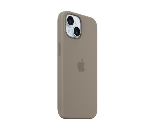 Apple Silicone Case with Magsafe, iPhone 15, pruun - Ümbris