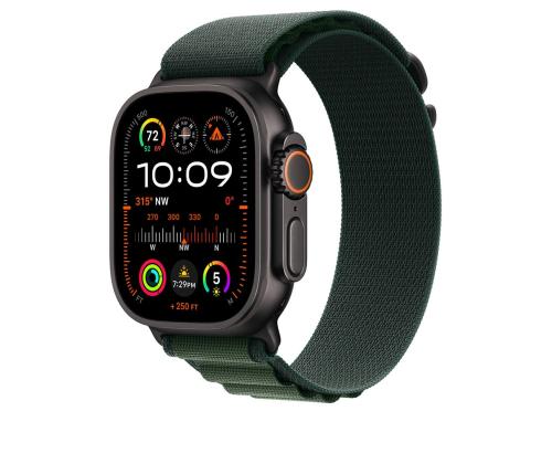 Apple Watch Alpine Loop, 49 mm, Large, must titaan, tumeroheline - Kellarihm