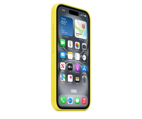Apple Silicone Case with Magsafe, iPhone 16, kollane - Ümbris