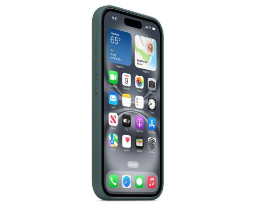 Apple Silicone Case with Magsafe, iPhone 16, roheline - Ümbris
