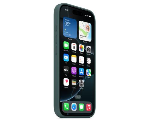 Apple Silicone Case with Magsafe, iPhone 16 Pro, roheline - Ümbris