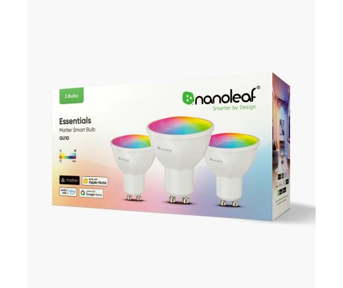 NanoLeaf Matter GU10 Smart Bulb, 3 tk - Nutivalgusti