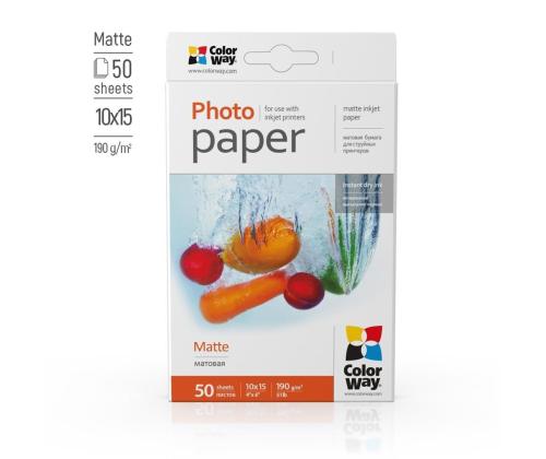 ColorWay 10x15, 190 g/m², 50 lehte, matt - Fotopaber