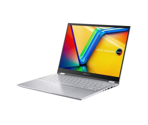Asus Vivobook S 14 Flip OLED, 14'', 90 Hz, 2.8K, OLED, Ryzen 5, 16 GB, 1 TB, hõbe - Sülearvuti