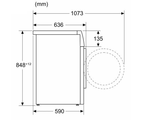 Bosch seeria 6, 9 kg, sügavus 59 cm, 1400 p/min - Eestlaetav pesumasin