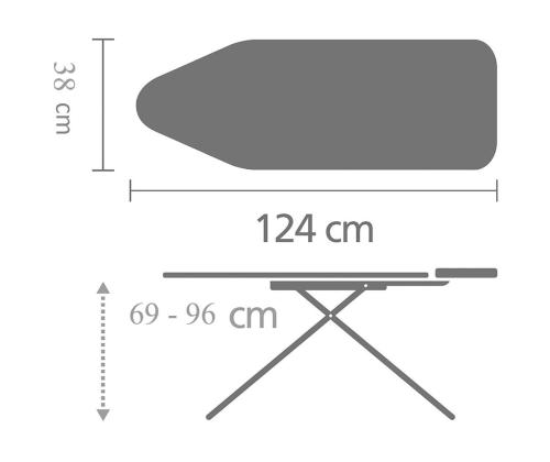 Triikimislaud Brabantia 124 x 38 cm