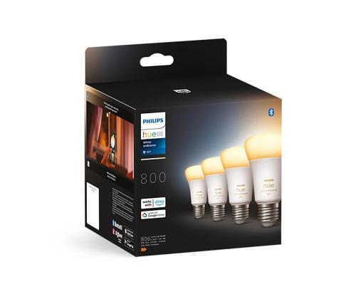 Philips Hue White Ambiance 800, E27, valge, 4 tk - Nutivalgusti