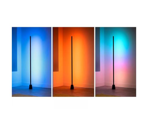 Wiz Gradient Floor Light, RGB, Bluetooth, Matter, must - Nutivalgusti
