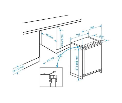 Beko, 107 L, kõrgus 82 cm - Integreeritav külmik