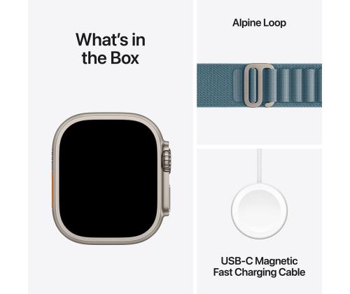 Apple Watch Ultra 3, 49 mm, Alpine Loop, Medium, titaan / helesinine - Nutikell