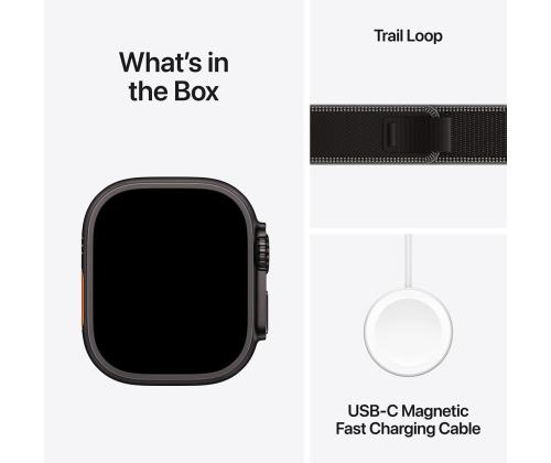 Apple Watch Ultra 3, 49 mm, Trail Loop, S/M, must titaan / must - Nutikell