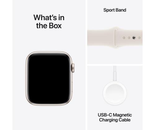 Apple Watch SE, 44 mm, GPS, sport band, M/L, beež alumiinium / beež - Nutikell