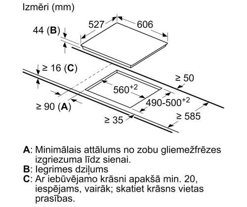 Bosch, laius 60,6 cm, terasraamiga, must - Integreeritav keraamiline pliidiplaat