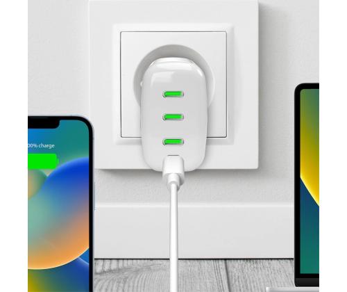 Puro MiniPro Gan Wall Charger, 96 W, valge - Laadija