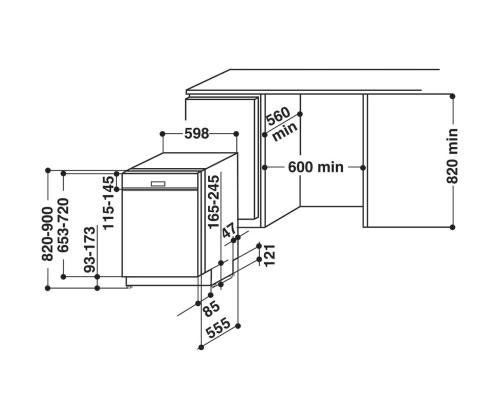 Whirlpool, 14 nõudekomplekti - Integreeritav nõudepesumasin