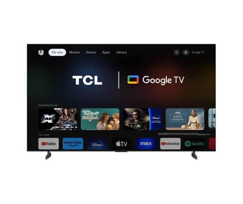 TCL C855, 85'', 4K UHD, Mini-LED, tumehall - Teler