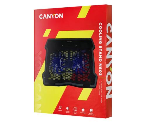 Canyon NS-03 Cooling Stand, 15,6'', must - Sülearvuti jahutusalus