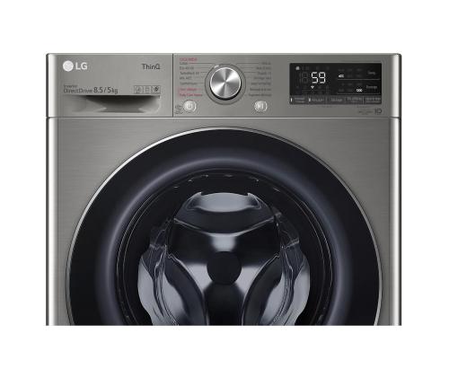 LG, Slim Steam, 8,5 kg / 5 kg, 1200 p/min, sügavus 47,5 cm, hõbedane - Eestlaetav Kuivatiga pesumasin