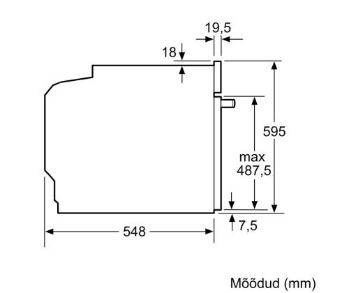 Bosch, Seeria 8, pürolüütiline puhastus, 71 L, must - Integreeritav ahi