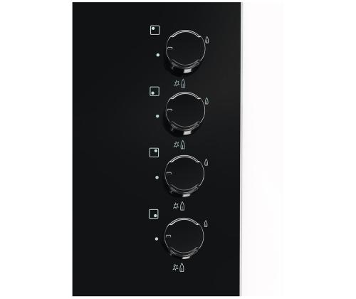 Electrolux 600, laius 59 cm, must - Integreeritav gaasipliidiplaat