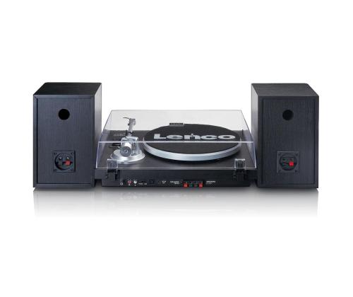 Lenco LS-500, must - Vinüülplaadimängija kõlaritega