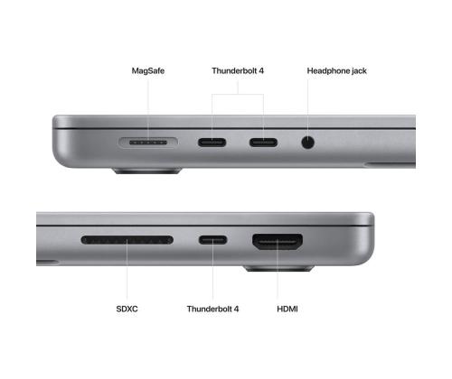 Apple MacBook Pro 14" (2023), M2 Pro 10C/16C, 16 GB, 512 GB, RUS, kosmosehall - Sülearvuti