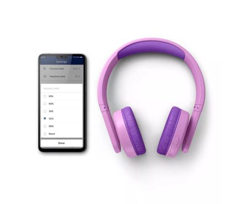 Philips TAK4206BL/00, roosa - Laste juhtmevaba kõrvaklapid