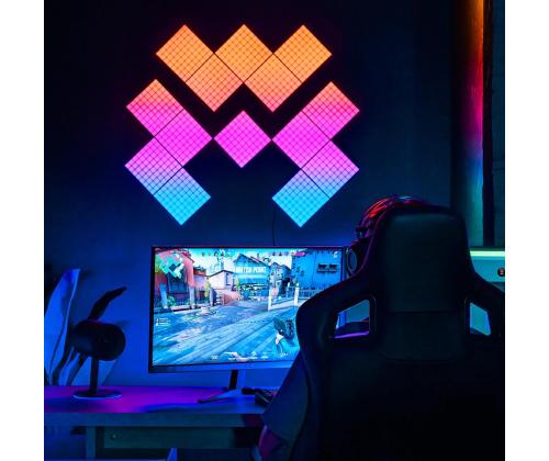 Twinkly Squares, 3 paneeli, IP20, laienduskomplekt, must - Nutikad valguspaneelid