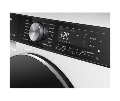 Hisense 10,5 kg, sügavus 59 cm, 1400 p/min - Eestlaetav pesumasin