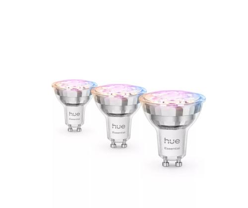 Philips Hue Essential Spot, Full Color, GU10, 3 tk, valge - Nutivalgusti