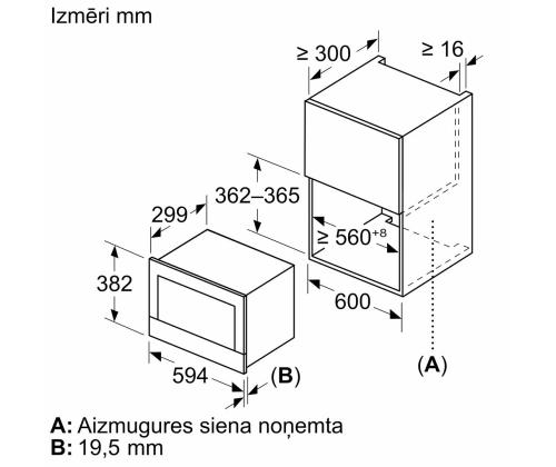Bosch, Seeria 8, must - Integreeritav mikrolaineahi
