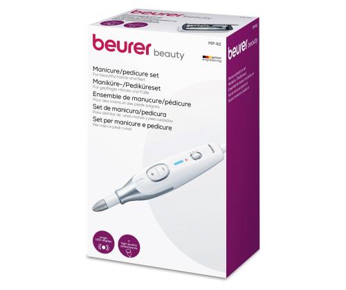 Beurer, valge/hall - Maniküüri-pediküürikomplekt