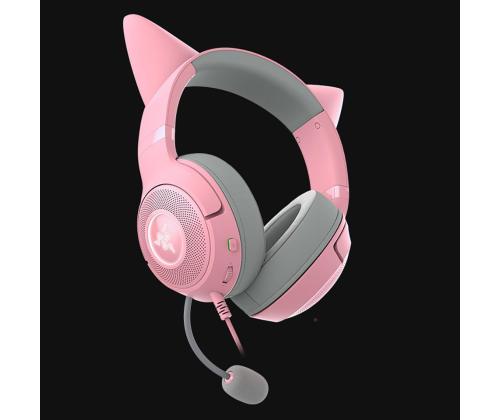 Razer Kraken Kitty V2, roosa - Juhtmega peakomplekt