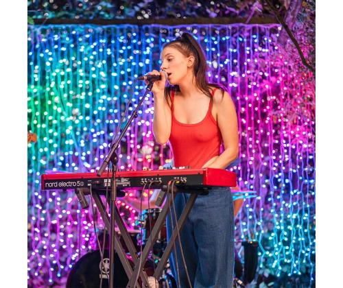 Twinkly Curtain, jõulukardin, 210 LED, IP44, must - Nutikad jõulutuled