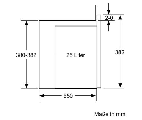 Bosch, 25 L, 900 W, must/roostevaba teras - Integreeritav mikrolaineahi