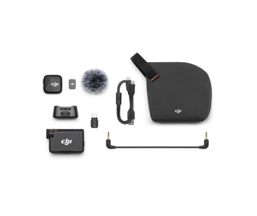 Dji Mic Mini, 1 TX + 1 RX, must - Juhtmevaba mikrofon