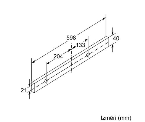 Bosch, 728 m³/h, laius 59,8 cm, hõbedane - Integreeritav õhupuhasti