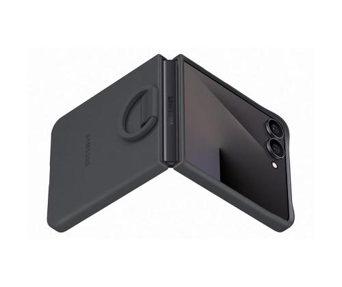 Samsung Silicone case, Galaxy Flip7, must - Silikoonümbris